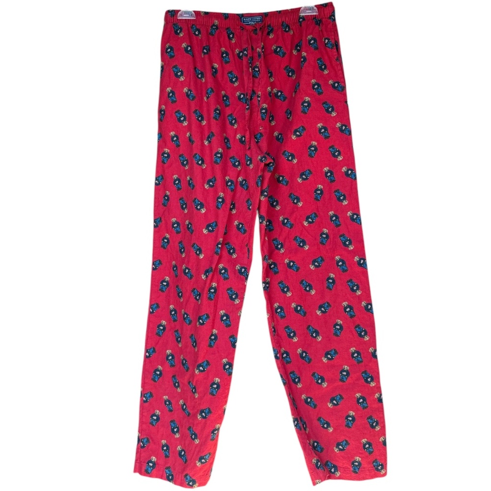 Polo Ralph Lauren‎ Red Blue Bear Pajama Pants Sz M